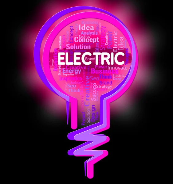 Elektrische gloeilamp vertegenwoordigt energiebron en energie — Stockfoto