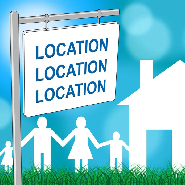 House Location Indicates Homes Displaying And Residential — Stock Photo, Image