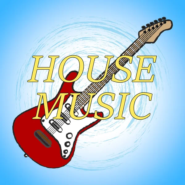 House Music significa trilha sonora e áudio — Fotografia de Stock