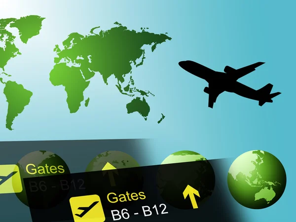 World Travel Rappresenta i Paesi della Globalizzazione e del Turismo — Foto Stock