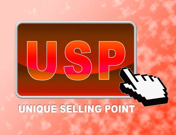 Кнопка Usp означає унікальну точку продажу та переваги — стокове фото