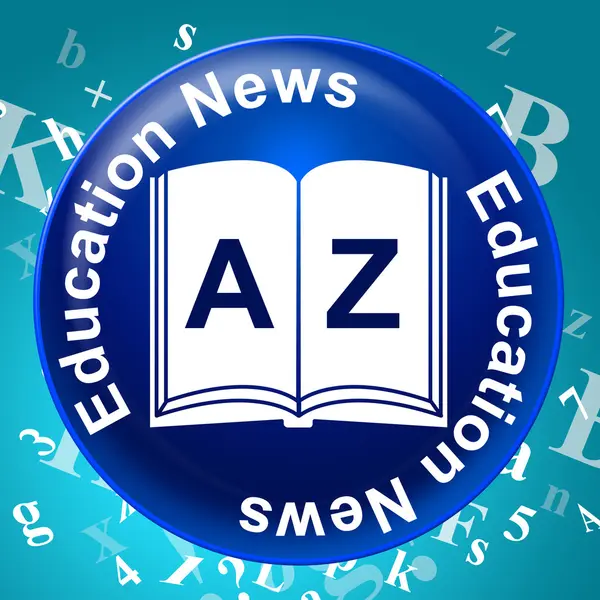 Utbildning nyheter representerar handledning information och utbildning — Stockfoto