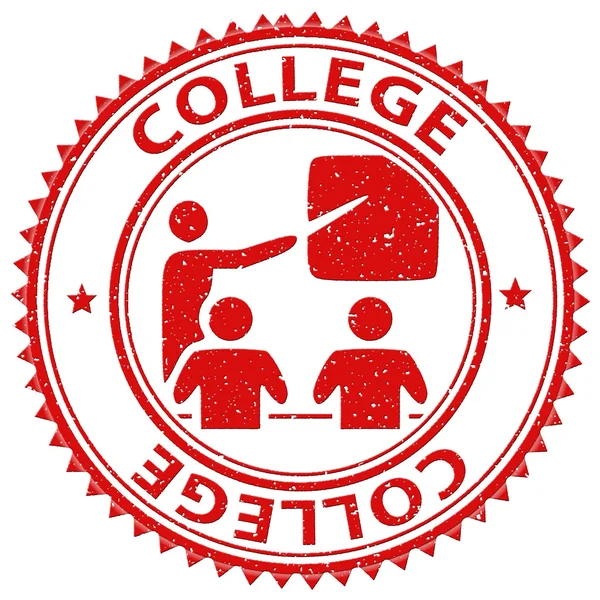 El sello de la universidad indica tutoría y educación aprendidas —  Fotos de Stock