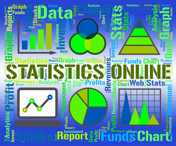 İstatistikler Online iş grafik ve analiz temsil eder — Stok fotoğraf