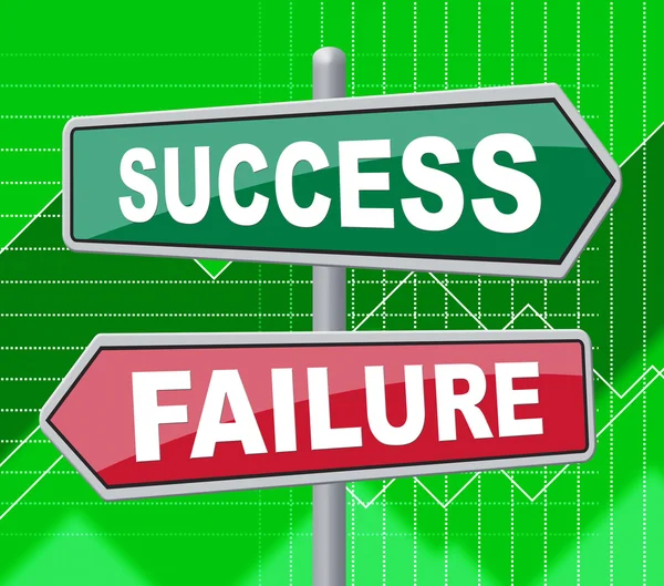 Success Failure Represents Disaster Victory And Board — Stock Photo, Image