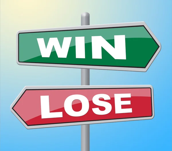 Win Lose Represents Failed Success And Advertisement — Stock Photo, Image