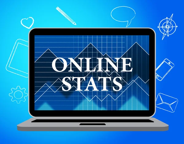 Онлайн статистика означает веб-сайт и анализ — стоковое фото