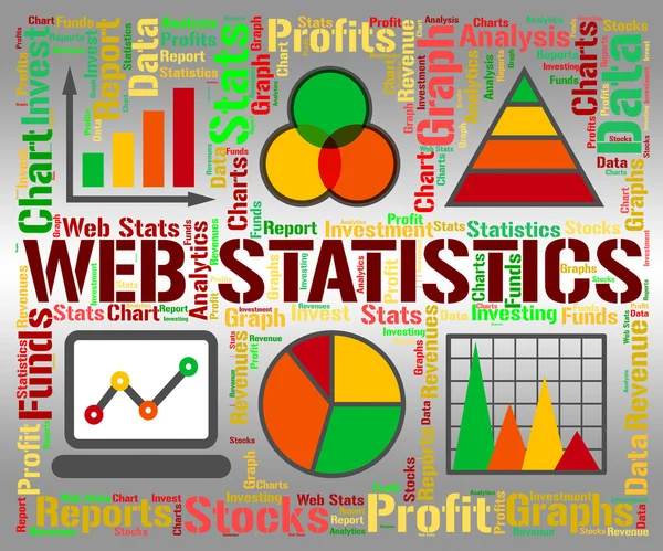 Веб-статистика отображает бизнес-график и анализ — стоковое фото