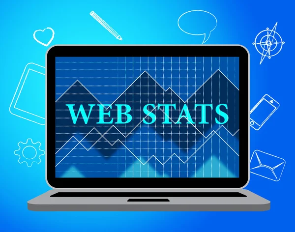 Web istatistikleri anlamına gelir Net ve bilgi işlem raporu — Stok fotoğraf