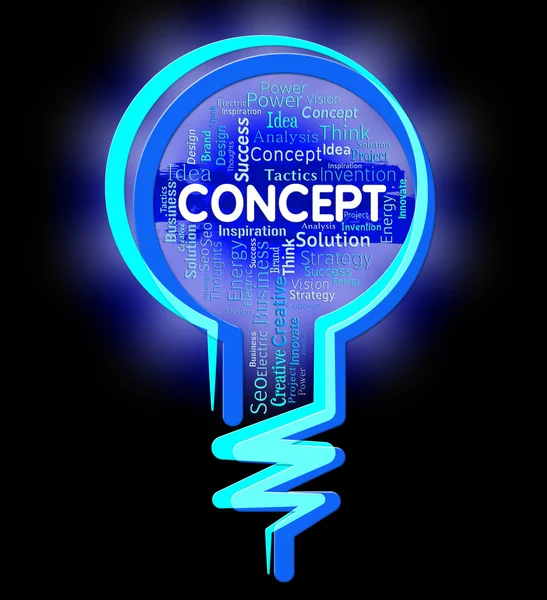 Concept Lightbulb Means Thinking Hypothesis And Thoughts — Stock Photo, Image