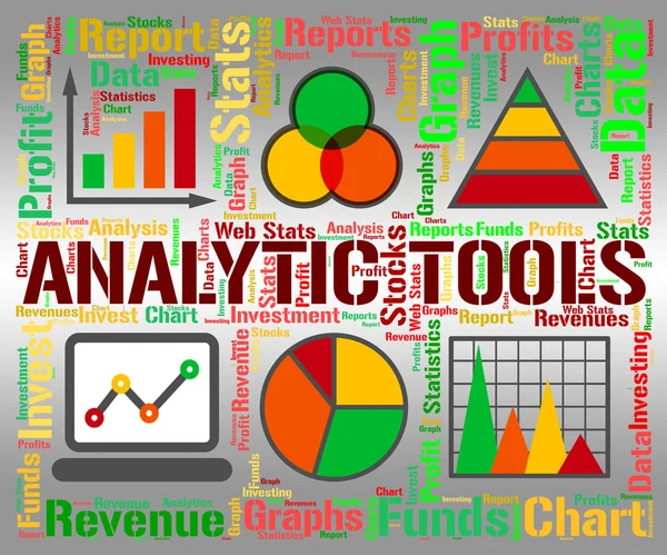Analytische Tools zeigen Datenanalyse und Graphik — Stockfoto