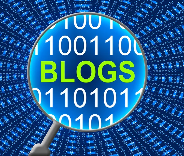 Blogs en ligne signifie site Web et processeur — Photo