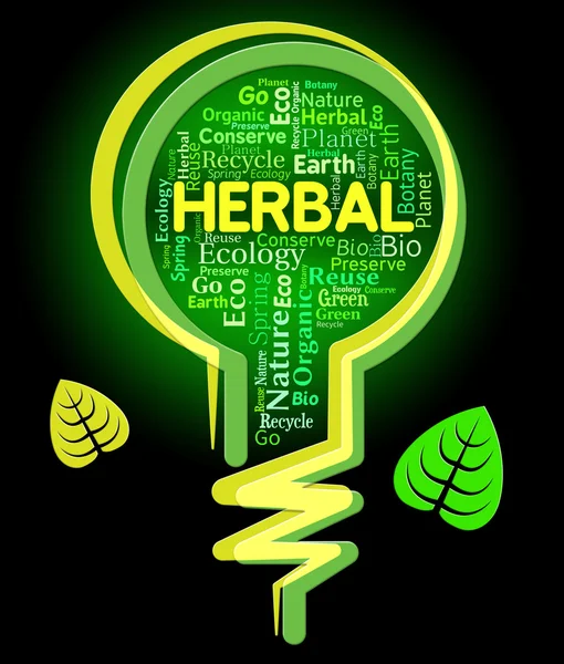 Lâmpada Herbal Representa Ambiente Rural e Verde — Fotografia de Stock
