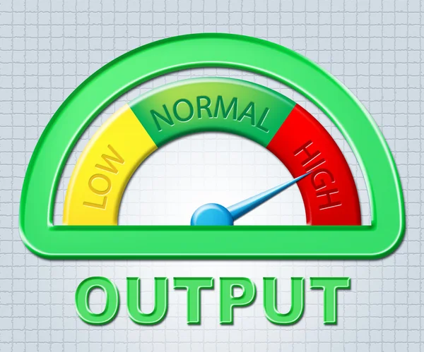 High Output Indicates Excessive Maximum And Indicator — Stock Photo, Image