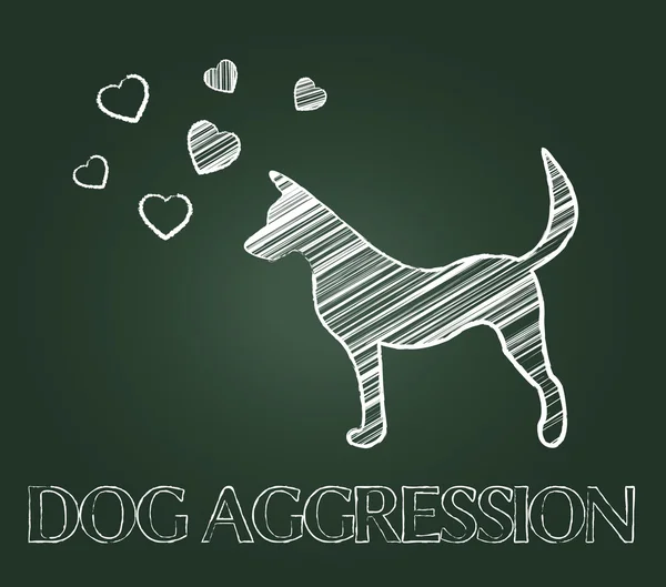 Dog Aggression Means Hostile Pups And Angry Canine — Stock Photo, Image