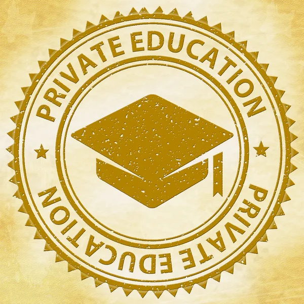 Educación privada significa no gobierno y escuela — Foto de Stock