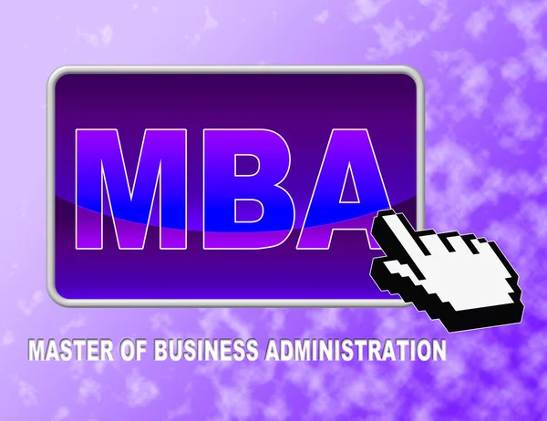 Mba Button Means Master Of Business Administration — Stock Photo, Image
