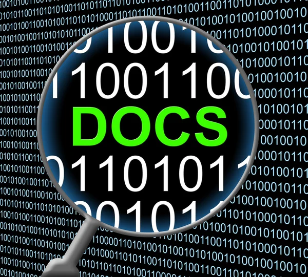 Docs Online หมายถึง เว็บไซต์และคอมพิวเตอร์ — ภาพถ่ายสต็อก