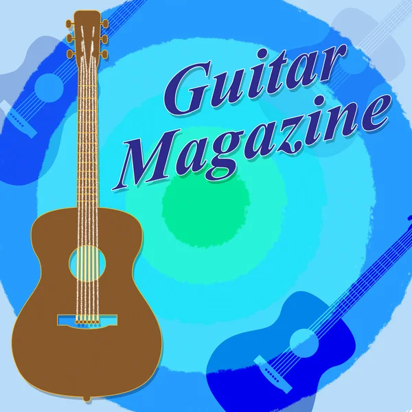 Guitar Magazine azt jelzi, hogy gitár magazinok és a Rock — Stock Fotó