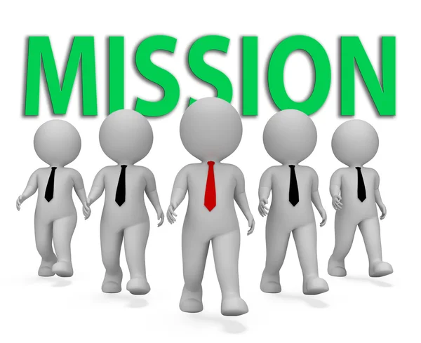 Mission Businessmen Indicates Entrepreneur Goals And Businessman — Stock Photo, Image