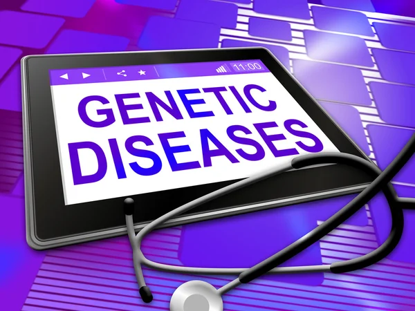 Genetic Diseases Means Microbiology Dna And Ill — Stock Photo, Image