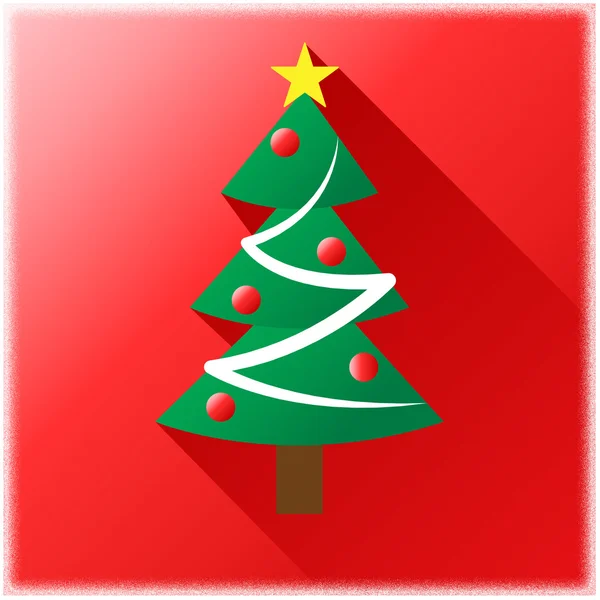 Christmas Tree Icon Represents Merry Xmas And Holiday — Stock Photo, Image