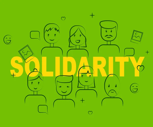 Solidarita lidí znamená vzájemné podporuji — Stock fotografie