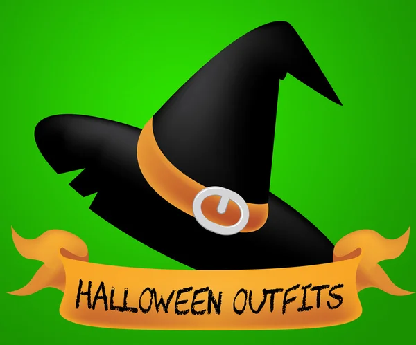 Halloween Outfits vertegenwoordigt truc of behandelen en herfst — Stockfoto