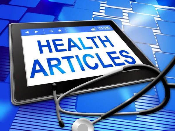 Health Articles Represents Document Technology And Report — Stock Photo, Image