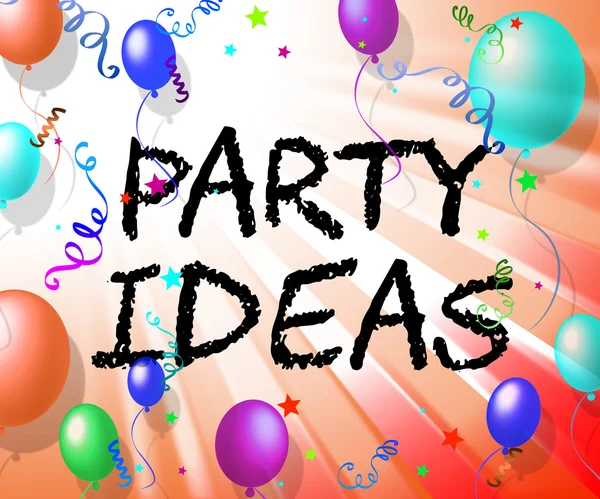 Party idéer representerar överväga uppfinning och betraktelser — Stockfoto
