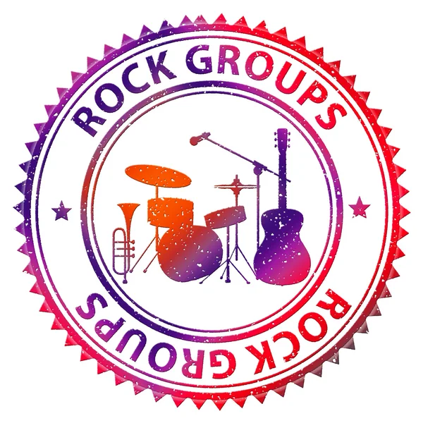 Rock grupları gösterir Sound Track ve ses — Stok fotoğraf