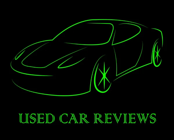 Használt autó értékelés jelzi előre tulajdonú és értékelése — Stock Fotó