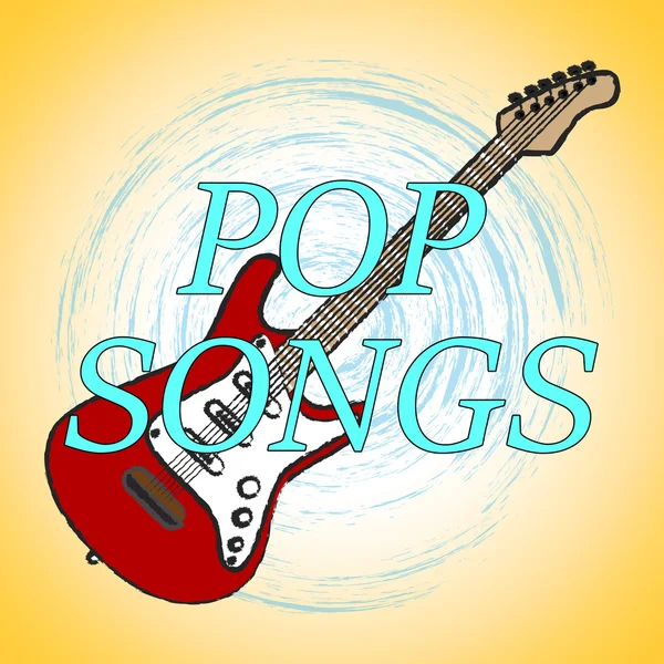 Pop şarkıları temsil popüler müzik ve melodiler — Stok fotoğraf