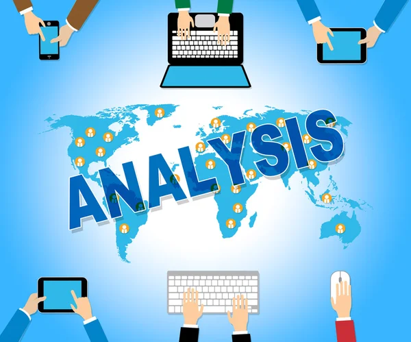 Análisis en línea significa análisis y analista de datos —  Fotos de Stock