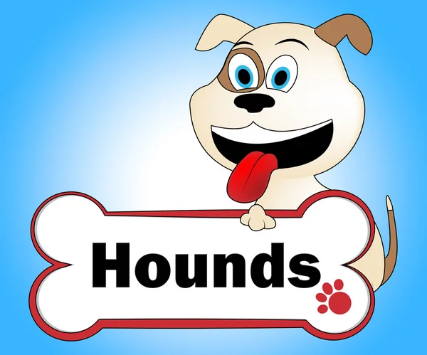 Hound Dog vertegenwoordigt honden huisdier en Canine — Stockfoto