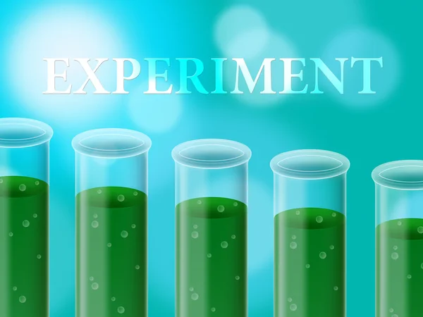 Laboratorní experiment ukazuje výzkumný chemik a zkoumat — Stock fotografie