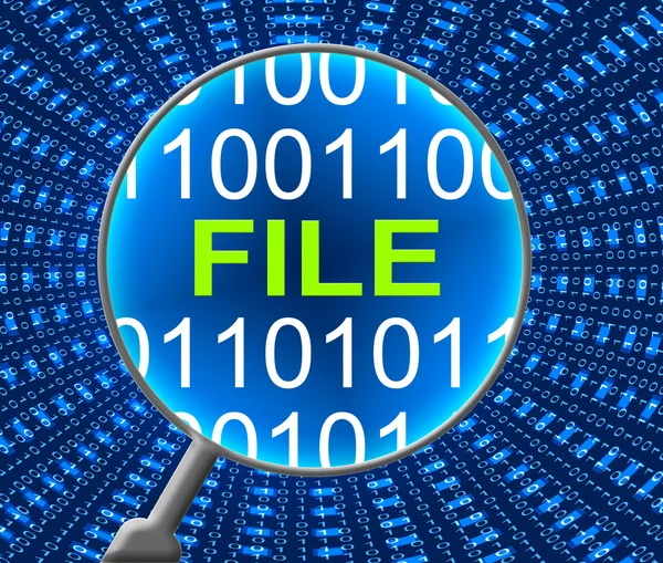 Computer File Shows Administration Document And Pc — Stock Photo, Image