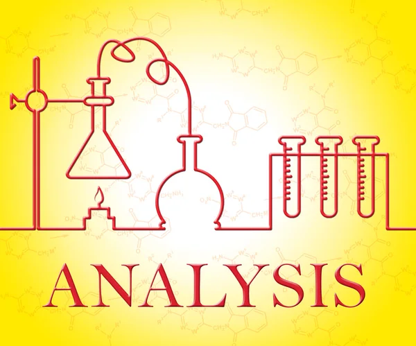 La investigación de análisis indica el análisis y el analista de datos — Foto de Stock