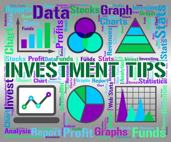 Investiční tipy představuje návrh tušení a investice — Stock fotografie