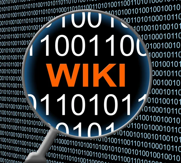 Wiki Online Indicates Web Site And Answers — Stock Photo, Image