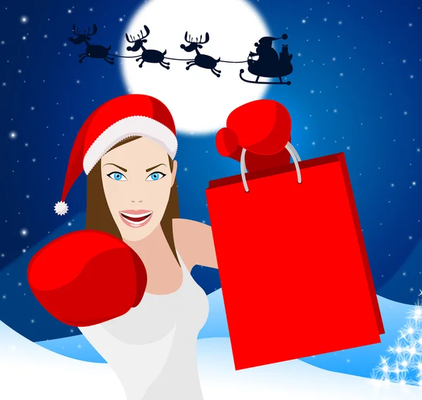 Weihnachtseinkauf zeigt Einzelhandelsumsätze und Erwachsene — Stockfoto