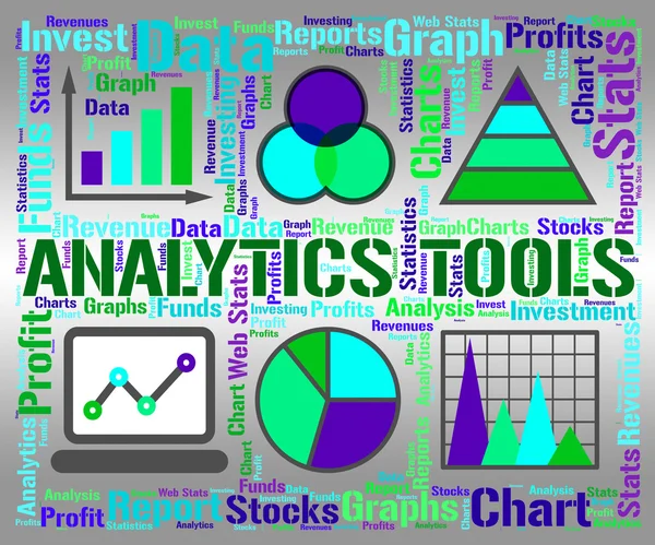 Outils d'analyse représente le graphique et l'application d'entreprise — Photo