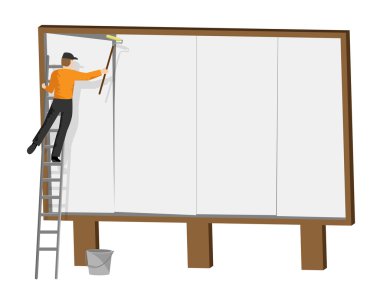 Boşaltmak Billboard gösterir promosyon imzalamak ve teşvik