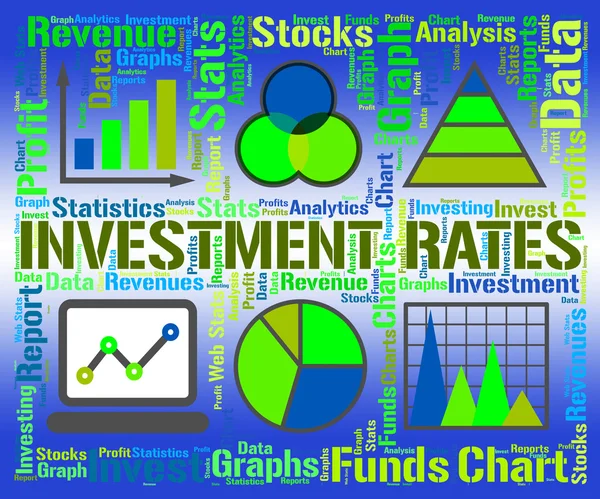Investiční míry představuje procenta investoval a procenta — Stock fotografie