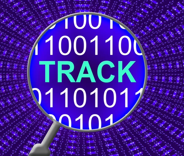 Track Online Means Web Site And Communication — Stock Photo, Image