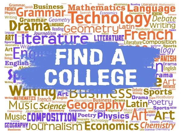 Encontrar meios de faculdade Pesquisar e faculdades — Fotografia de Stock
