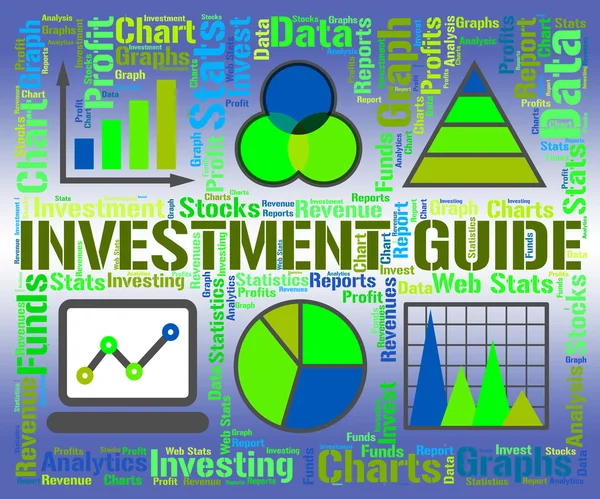 Guía de Inversiones Indica Gráfico de Negocios y Asesoramiento —  Fotos de Stock