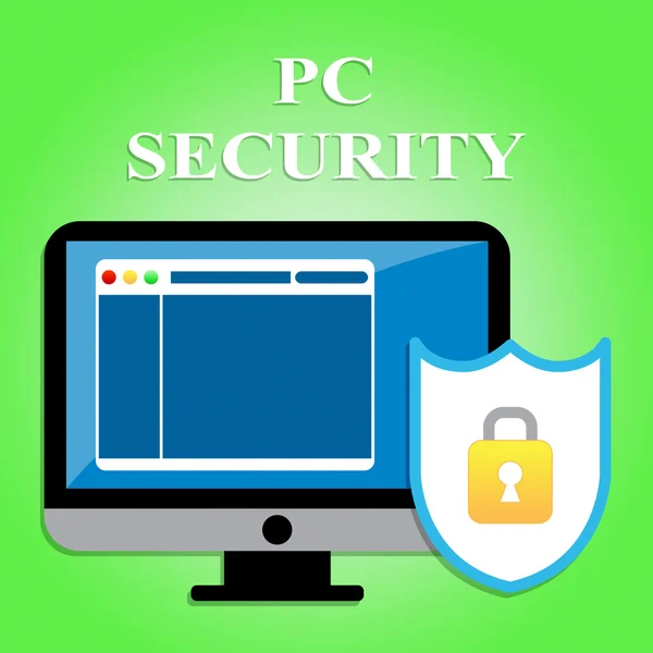 PC güvenlik Web sitesi ve iletişimi temsil eder — Stok fotoğraf