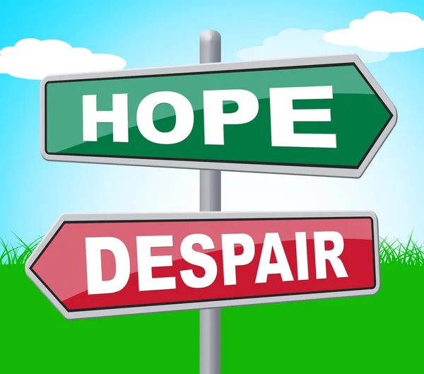 Hoppas förtvivlan visar Wishful Display och hoppas — Stockfoto