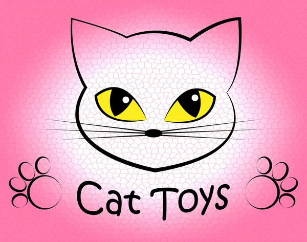 Kedi oyuncak anlamına gelir Pedigree kedi ve kedigil — Stok fotoğraf